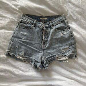 PACSUN HIGH RISE ICON DENIM SHORTS